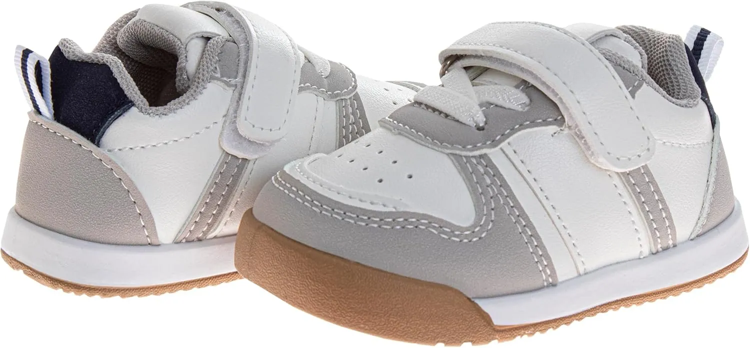 Josmo Baby Shoes Boys Girls First Walking Shoes Infant Sneakers Crib Shoes Slip On Shoes Size 3-5 Infant