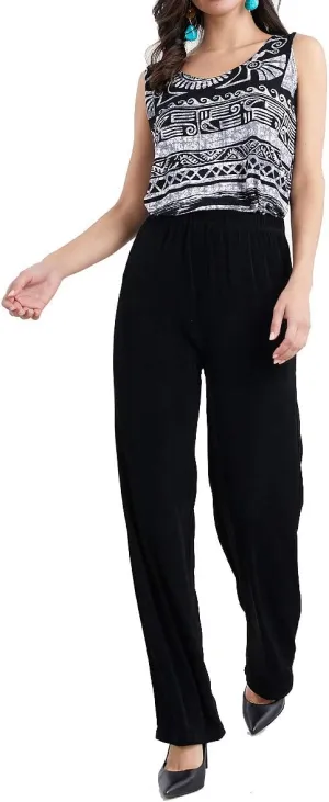 Jostar Women's Elastic Waist Pants – Pull On Acetate Non Iron Stretch Straight Leg Relaxed Fit Basic Trouser