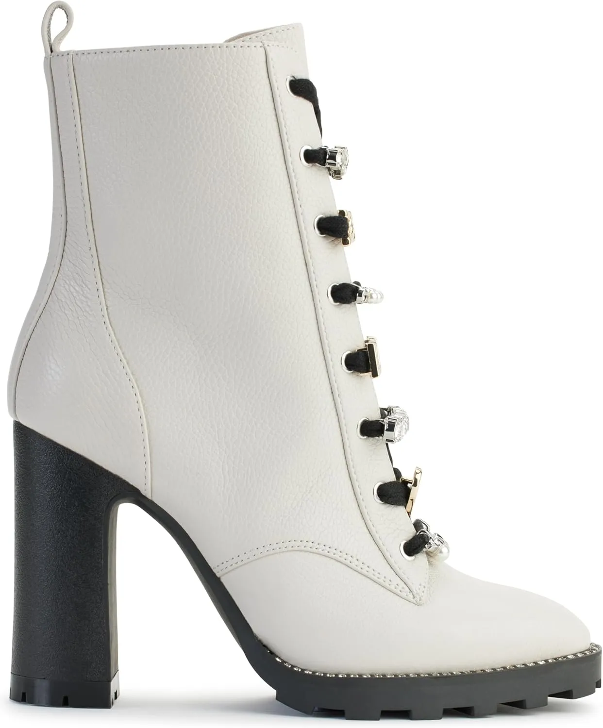 KARL LAGERFELD womens Pazi Studded Heeled Bootie