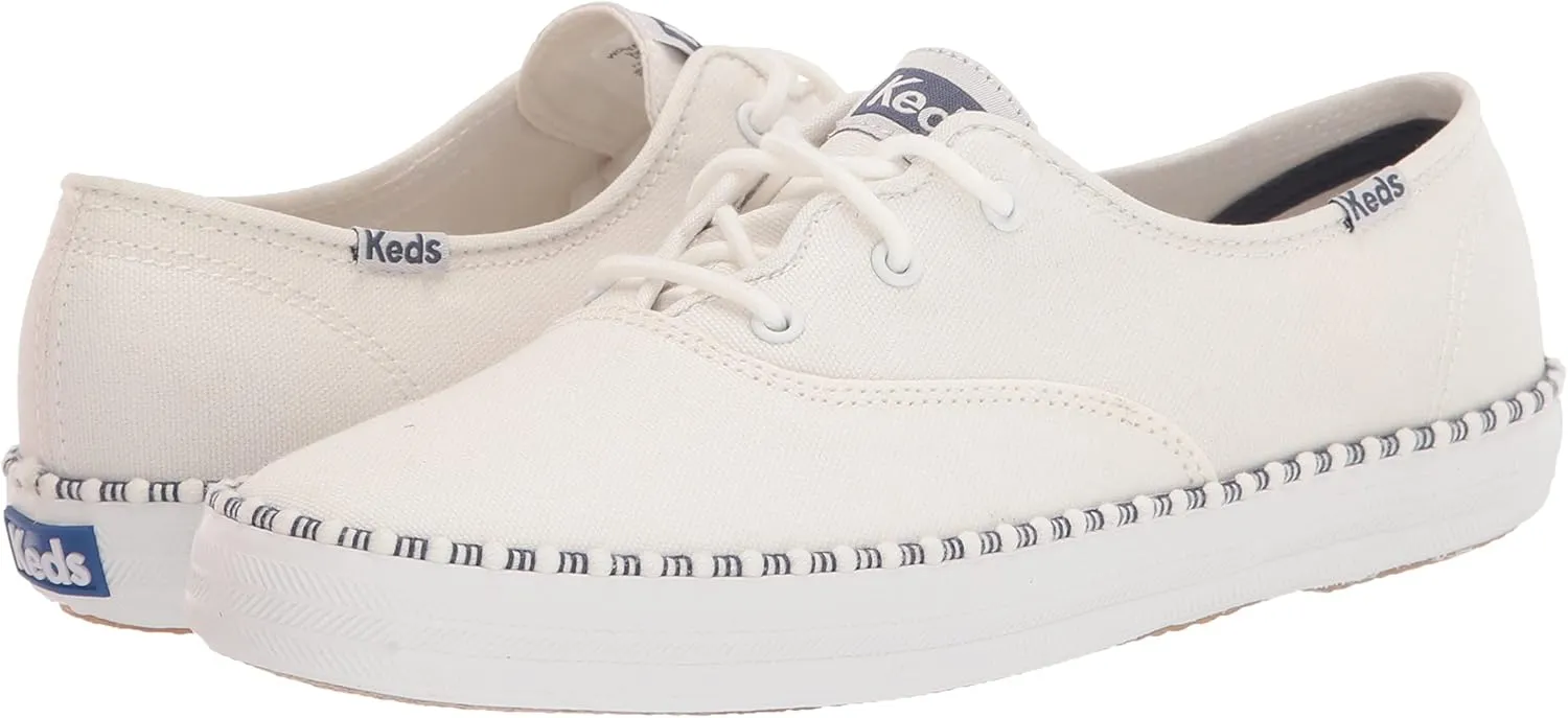 Keds Womens Champion Wave Metallic Lace Up Sneakers Shoes Casual - Silver