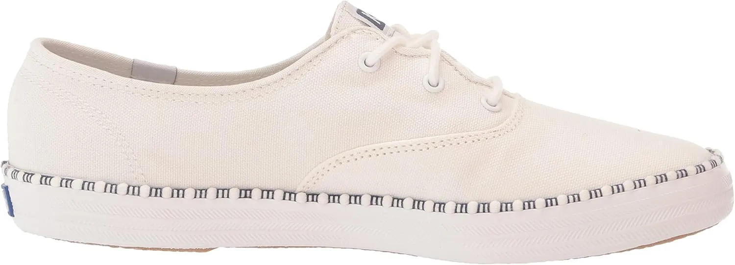 Keds Womens Champion Wave Metallic Lace Up Sneakers Shoes Casual - Silver