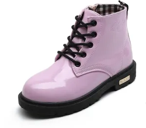Kids Ankle Boots Toddler Boy little Girls Combat Boots Outdoor Waterproof Riding Boots Pink 6.5 M US Toddler