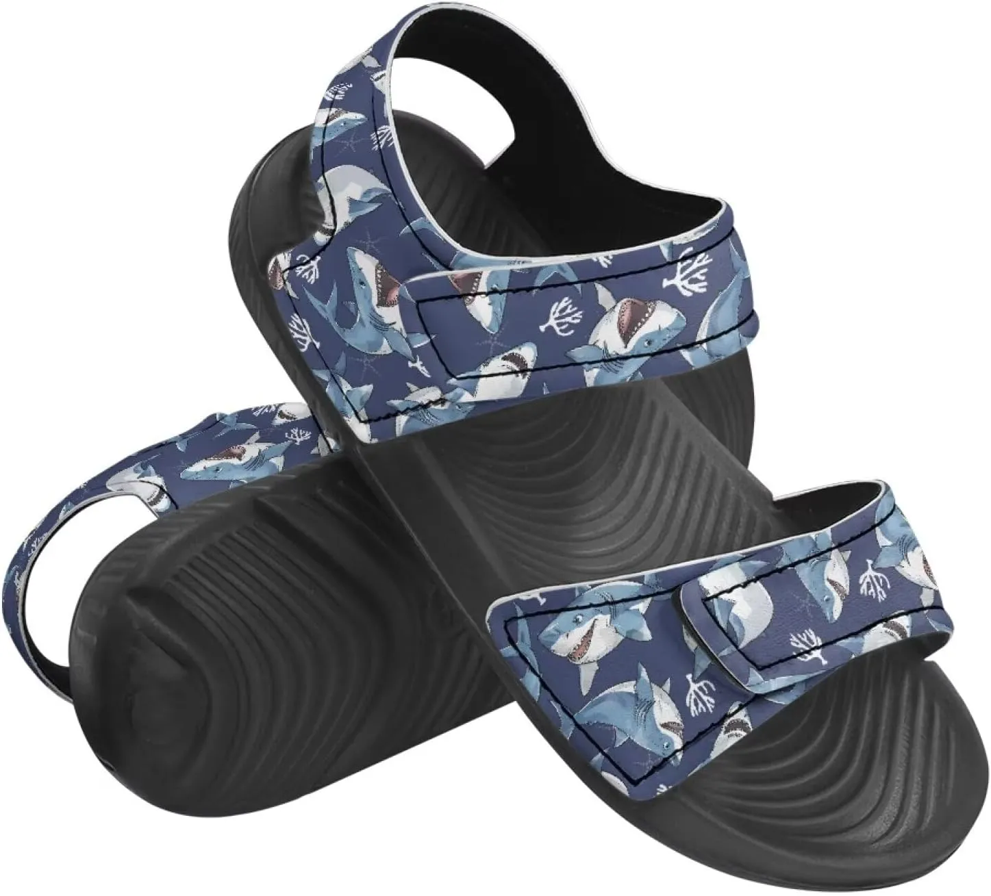 Kids' Easy-On Sandals for Boys - Hook and Loop, Open Toe, Non-slip, for, School, Parties, Weekend Wear