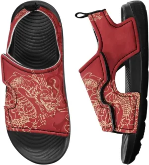 Kids Sandals Boys Girls Summer Outdoor Non-slip Athletic Sandals Adjustable Sport Sandal Lightweight Beach Gifts for Toddler/Little/Big Kid