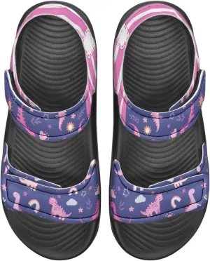 Kids Sandals Cartoon Car Print Athletic Sandals for Boys US 5 Causal Summer Sport Shoes with Adjustable Strap for Hiking Walking Beach Pool