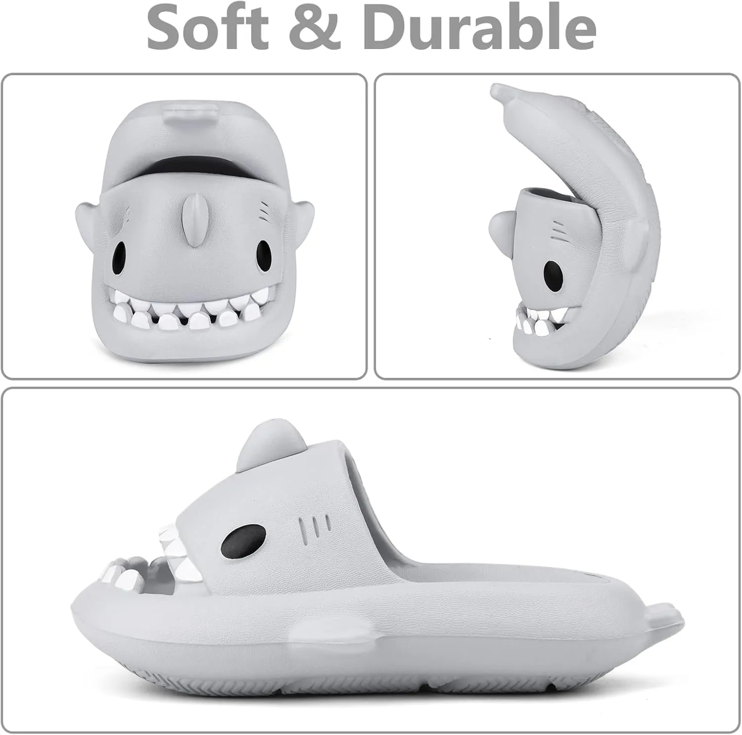 Kids Shark Cloud Slides | Toddler Boys Girls Shower Slippers | Boys Girls Cute Cartoon Fish Flip Flops | Beach Pool Home Sandals | Quick Dry Non-Slip