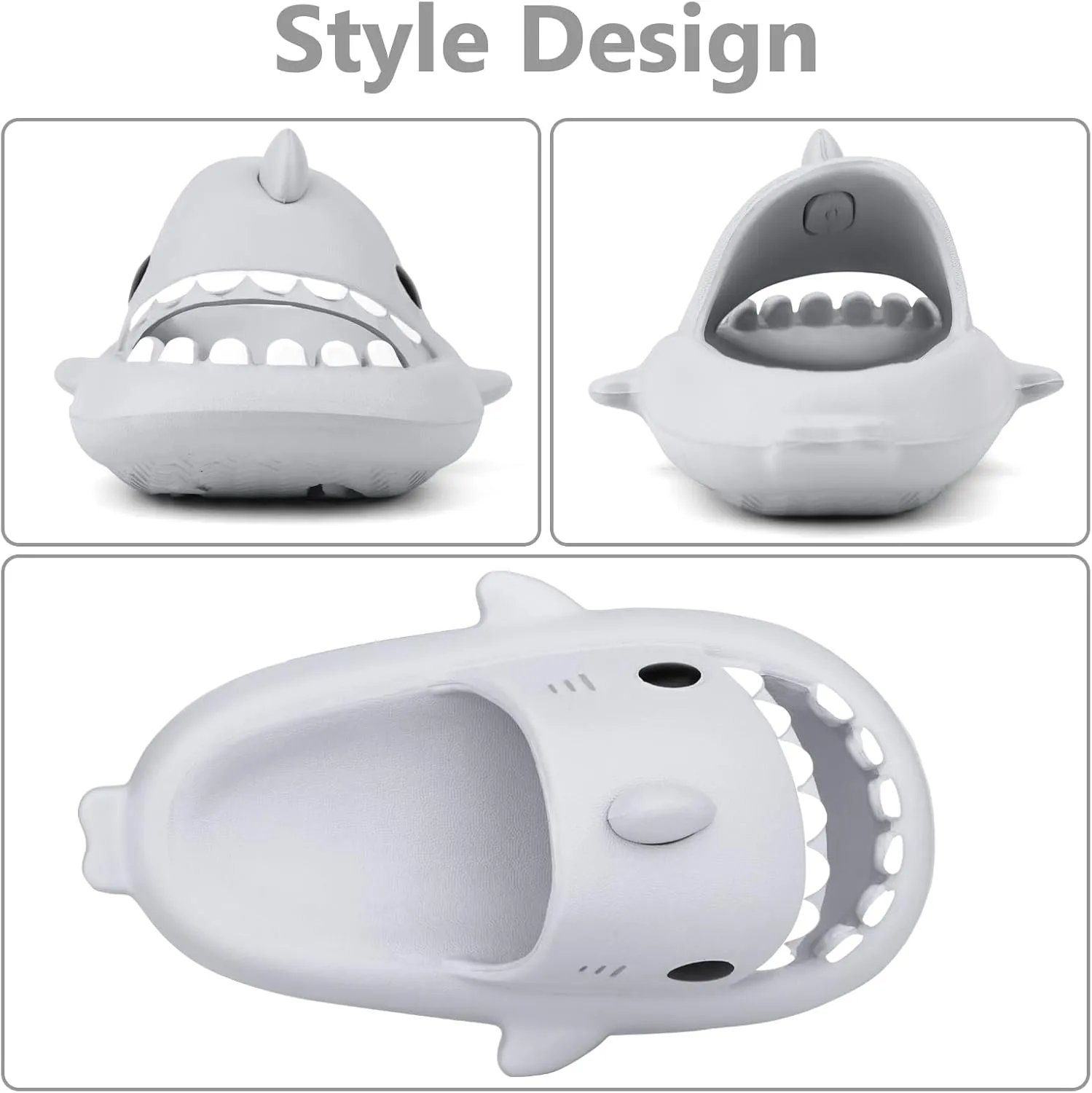 Kids Shark Cloud Slides | Toddler Boys Girls Shower Slippers | Boys Girls Cute Cartoon Fish Flip Flops | Beach Pool Home Sandals | Quick Dry Non-Slip