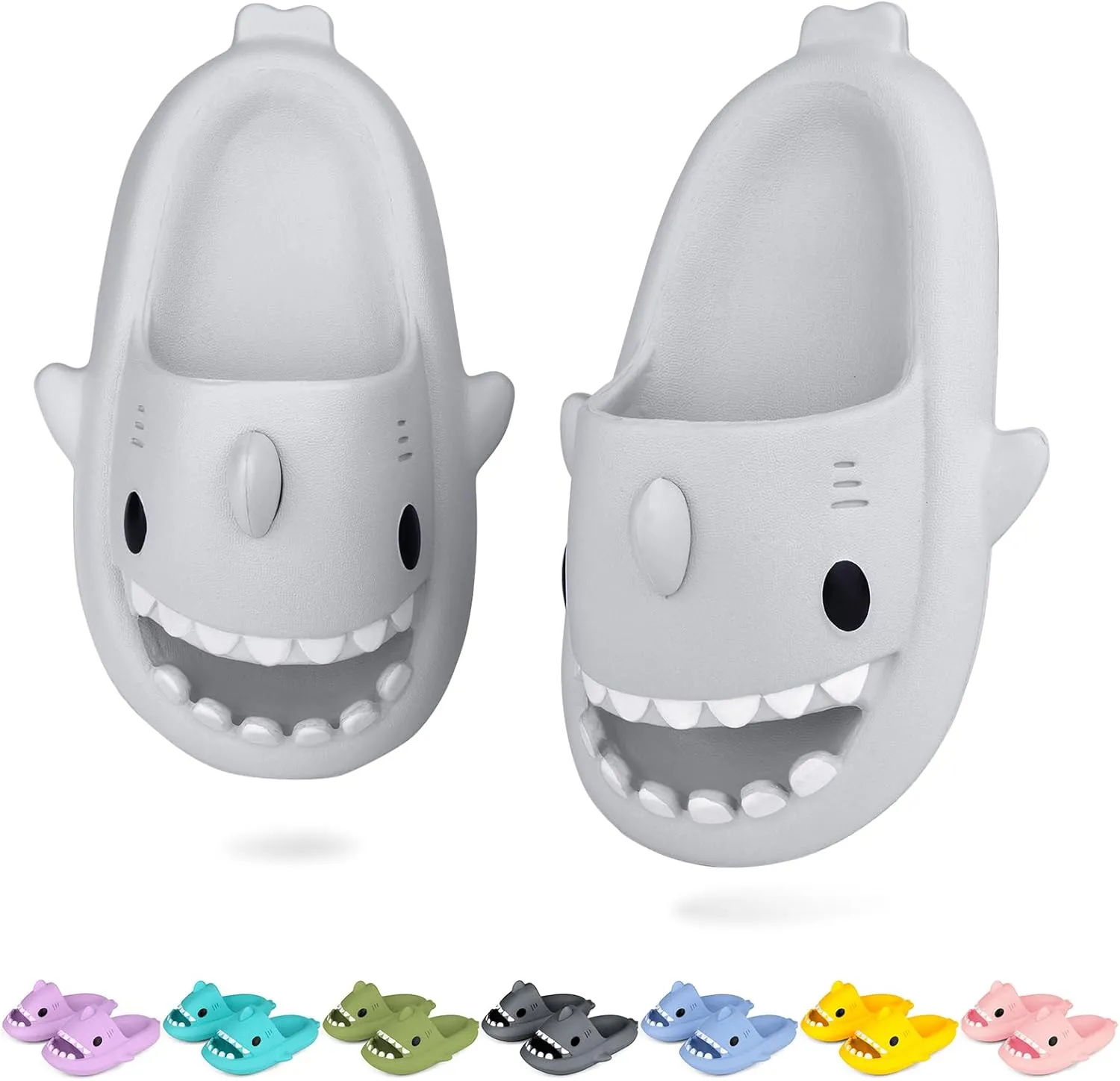 Kids Shark Cloud Slides | Toddler Boys Girls Shower Slippers | Boys Girls Cute Cartoon Fish Flip Flops | Beach Pool Home Sandals | Quick Dry Non-Slip