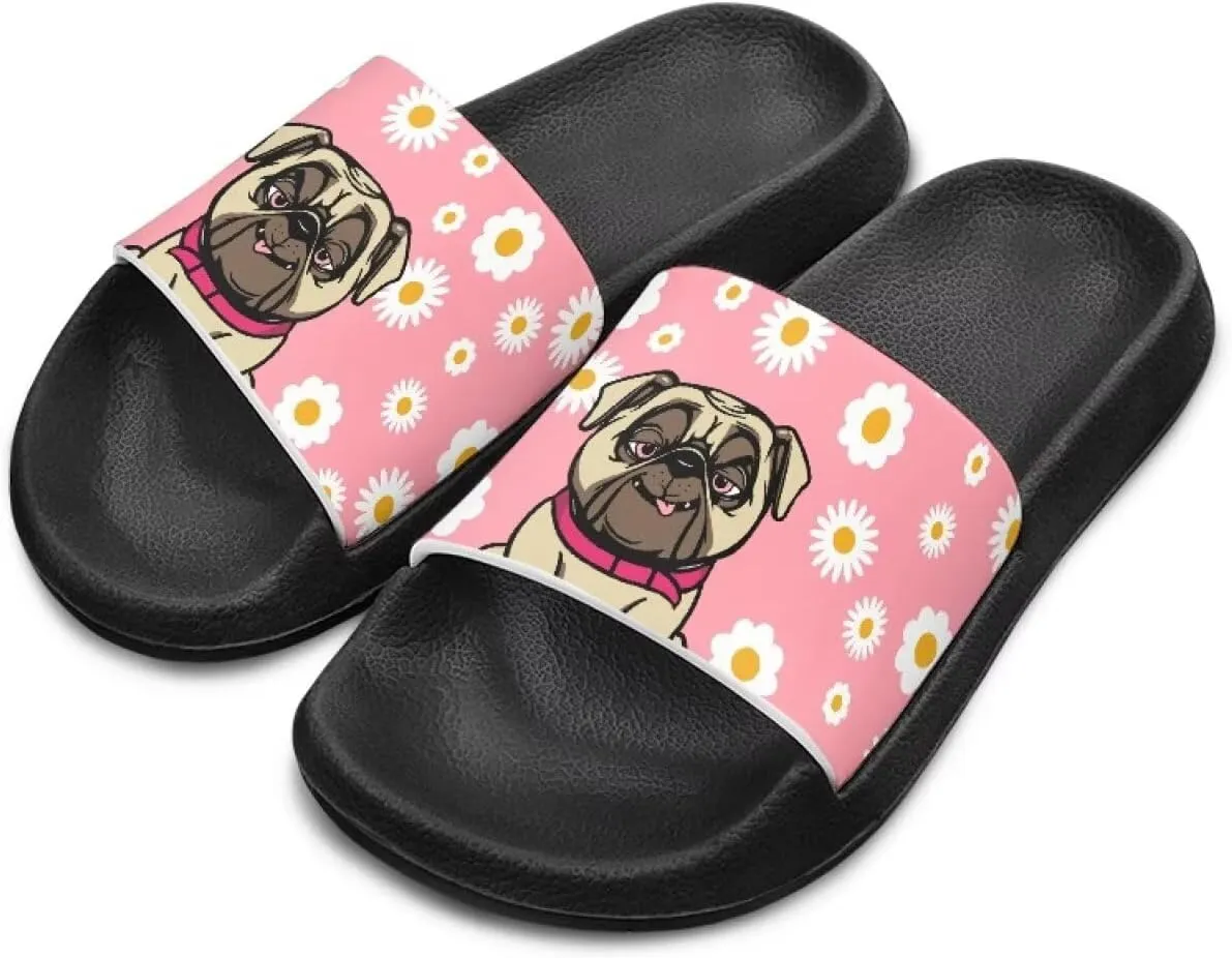 Kids Shower Slides丨Animal Graphic Sandals for Girls丨Quick Drying Bathroom Shower Sandals丨Summer Beach Pool Slippers| Thick Sole Non-Slip
