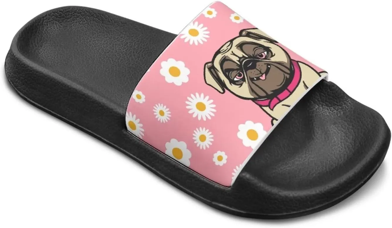 Kids Shower Slides丨Animal Graphic Sandals for Girls丨Quick Drying Bathroom Shower Sandals丨Summer Beach Pool Slippers| Thick Sole Non-Slip