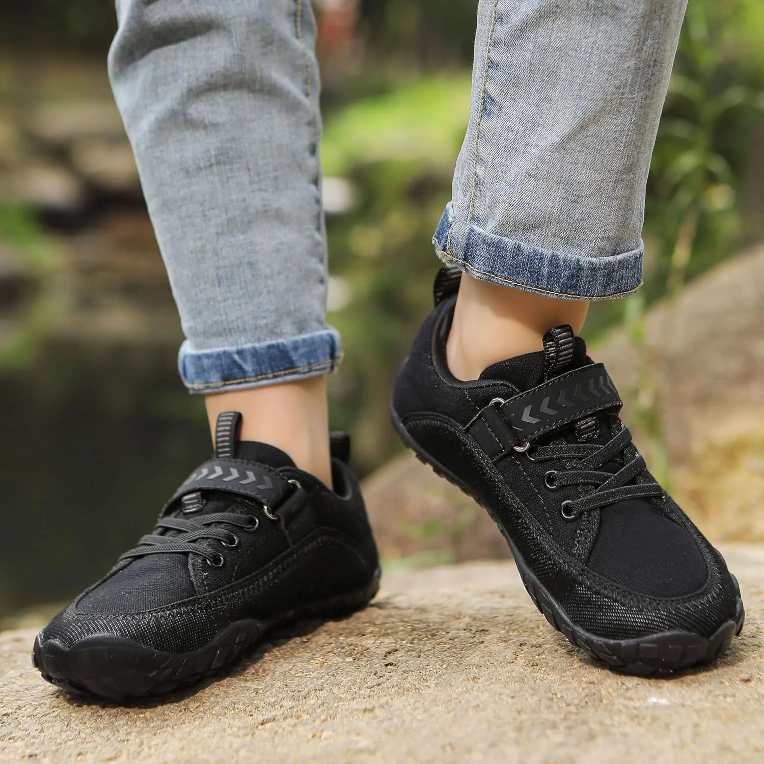 KUBUA Kids Barefoot Shoes Boys Girls Slip On Minimalist Sneakers for Walking Tennis Athletic Hiking Toddler Little Big Kid