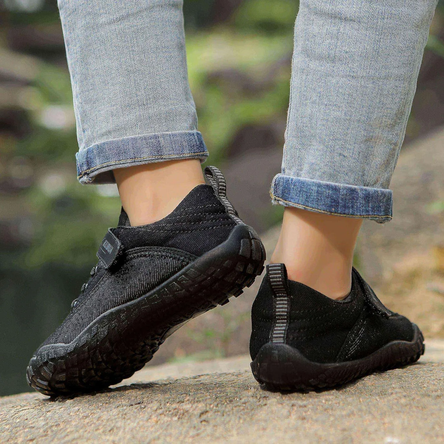 KUBUA Kids Barefoot Shoes Boys Girls Slip On Minimalist Sneakers for Walking Tennis Athletic Hiking Toddler Little Big Kid