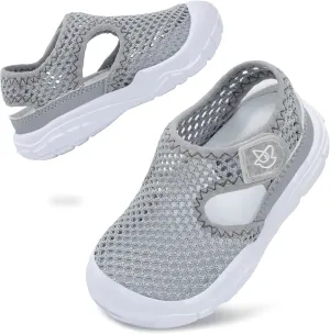LeIsfIt Toddler Sandals Boys Girls Wide Sandals Kids Water Sandals Barefoot Water Shoes for Beach Swim Lightweight Closed Toe Summer Sandals