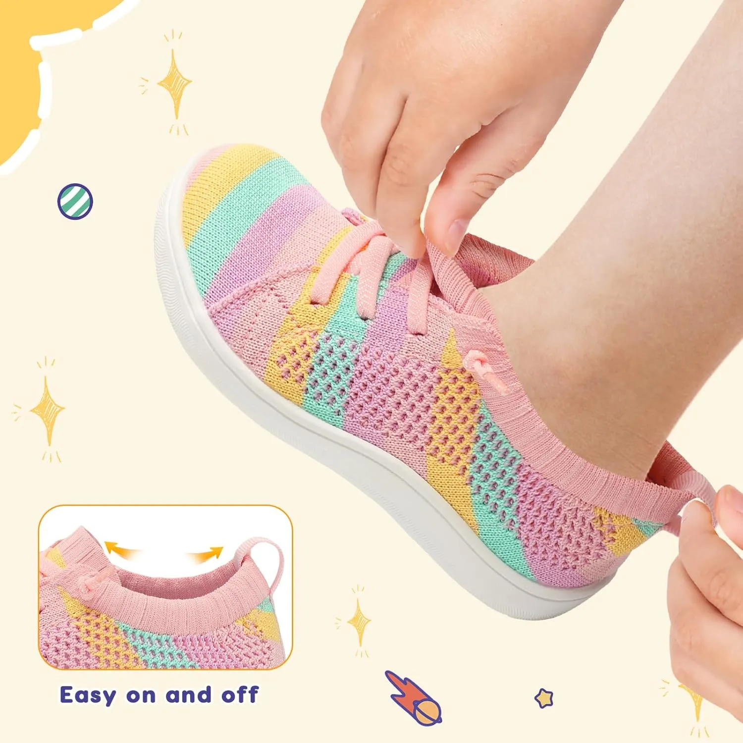 LeIsfIt Toddler Shoes Girls Boys Wide Shoes Kids Zero Drop Minimalist Sneakers Barefoot Slip on Tennis Sneakers