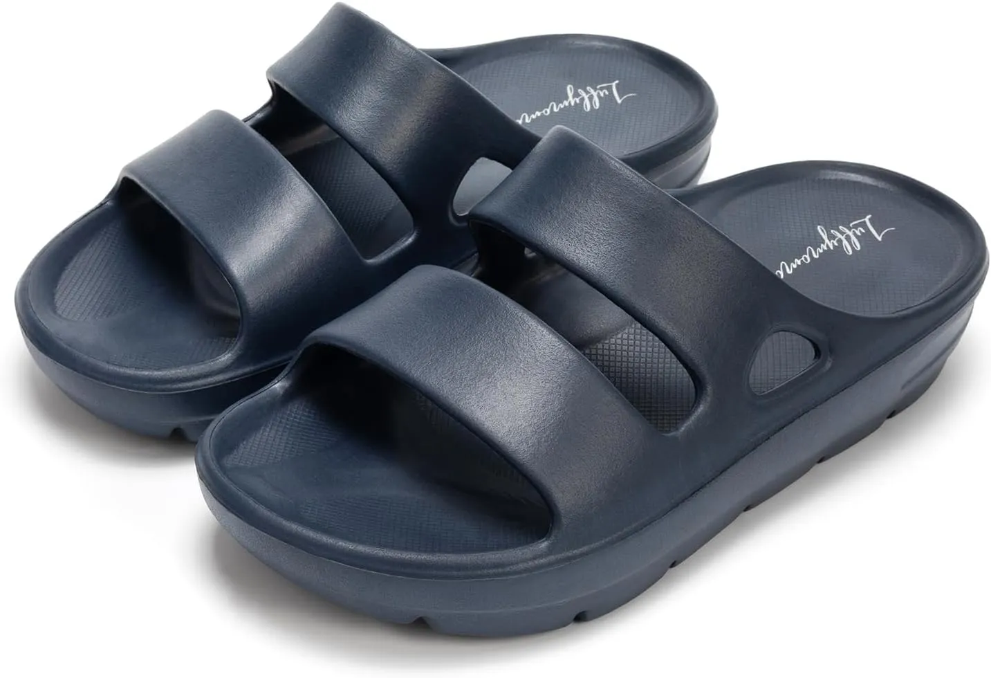 Luffymomo Pillow Slippers for Women and Men,Cloud Indoor Slides Bathroom Sandals | Non-Slip Thick Sole Quick Drying