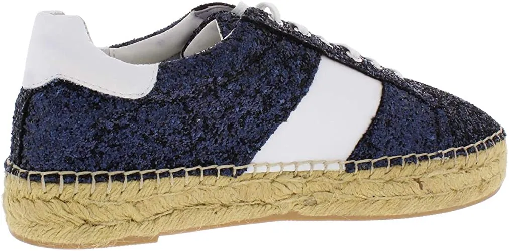 Marc Fisher Womens Leather Glitter Espadrilles Blue 9.5 Medium (B,M)