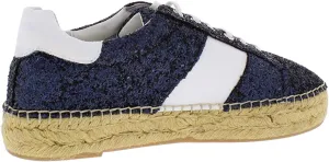 Marc Fisher Womens Leather Glitter Espadrilles Blue 9.5 Medium (B,M)