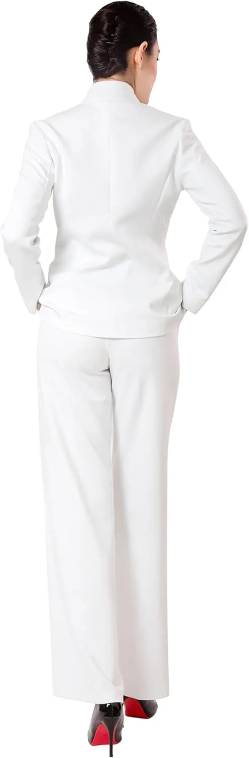 Marycrafts Women's Business Outfit Blazer Wide Leg Pant Suits Set for Work