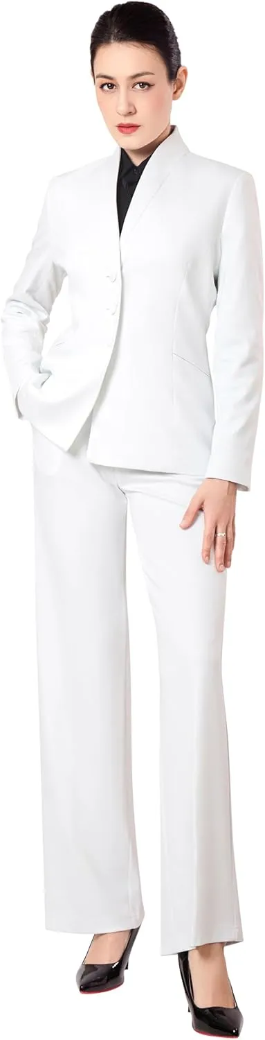 Marycrafts Women's Business Outfit Blazer Wide Leg Pant Suits Set for Work