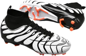 Maylrvjv Men's Soccer Cleats Football Shoes- Lightweight Breathable Durable High Top Futsal Boots for Outdoor Indoor Competition Training