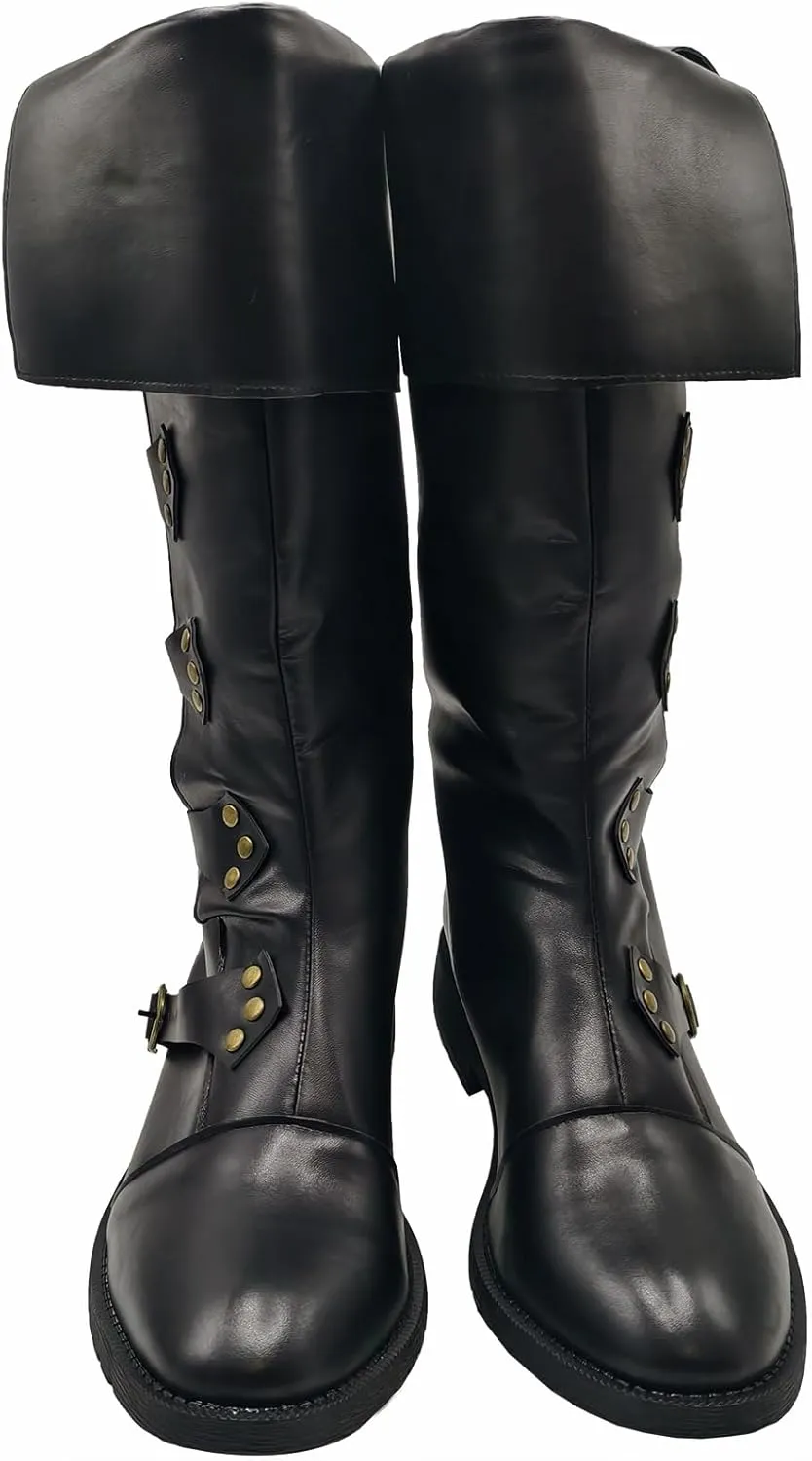 Medieval Renaissance Pirate Boots Steampunk Viking High Top Cosplay Men's Boot Halloween Party Shoes