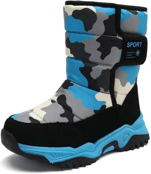 Meidiastra Kids Boys Girls Snow Boots Winter Fully Fur Lined Warm Shoes Outdoor Slip Resistant Walking Boots(Toddler/Little Kid/Big Kid)