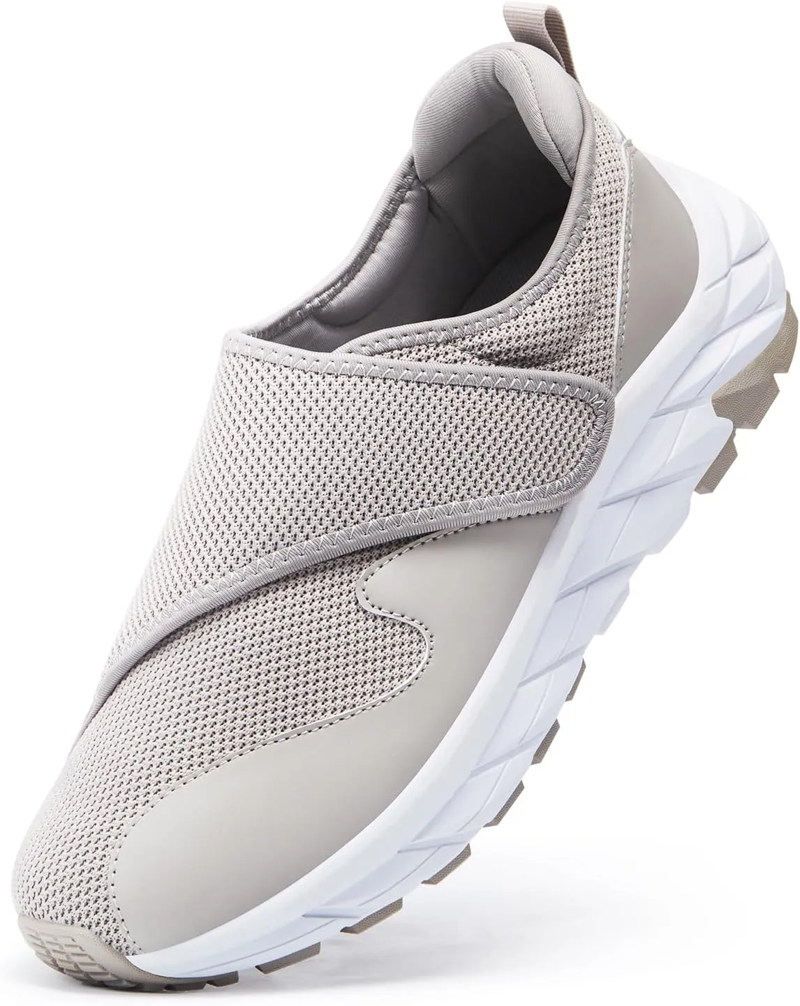 Men Diabetic Shoes Wide Width Shoes with Adjustable Closure for Swollen Feet Non-Slip Air Cushion Bottom Sneakers