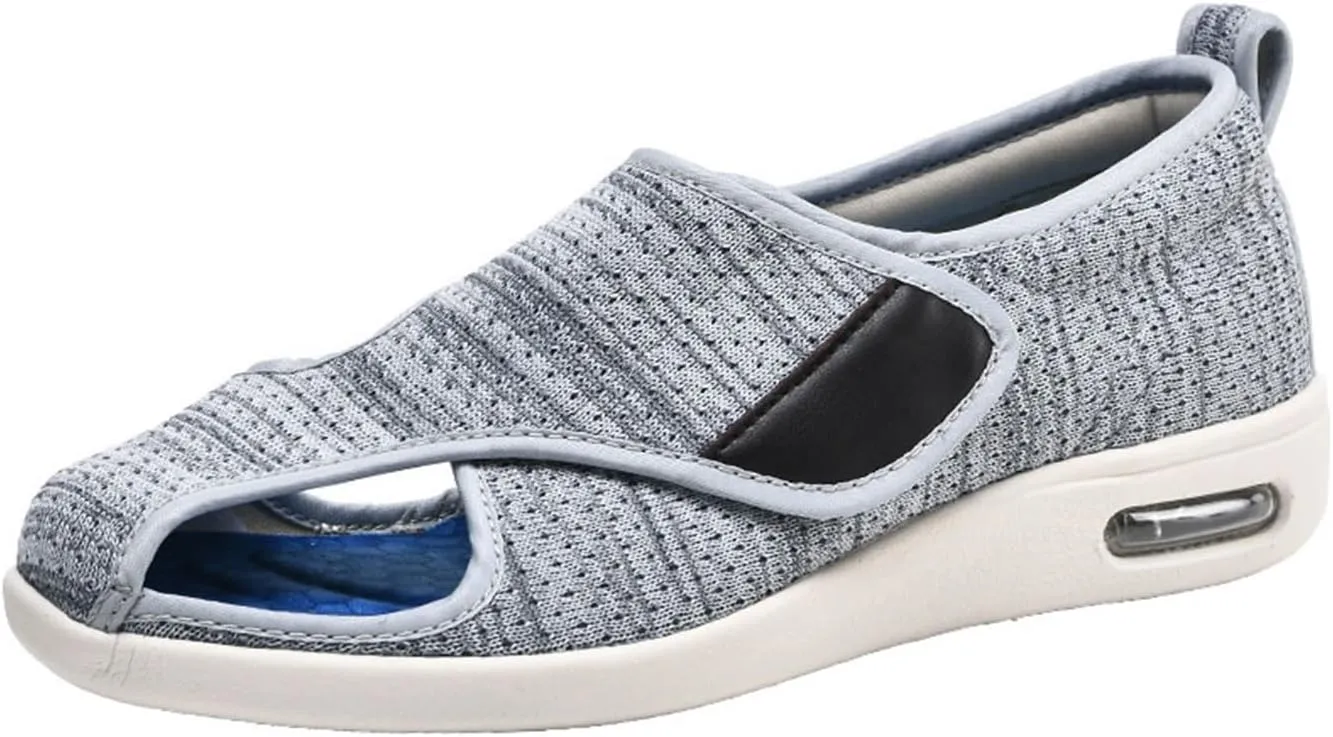 Men Orthopedic Diabetic Shoes, Mens Summer Easy Closure Open Toed Diabetic Shoes, Adjustable Open Toe Surgical Orthopaedic Sandals, for Diabetic Edema Swollen Feet
