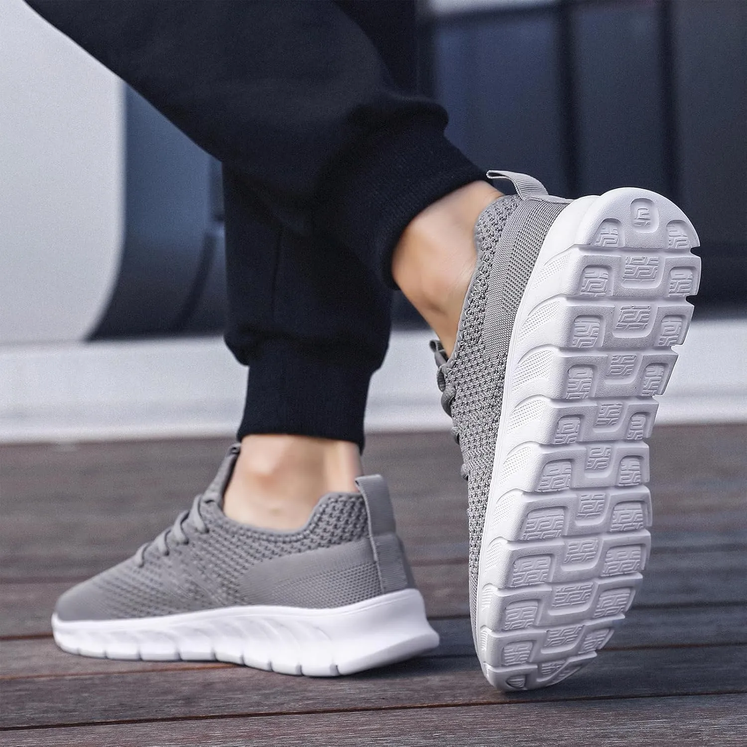 Men Running Tennis Shoes Gym Fashion Sneakers Walking Workout Shoes Athletic Slip on Breathable Mesh Comfortable Lightweight Casual Sport Shoe