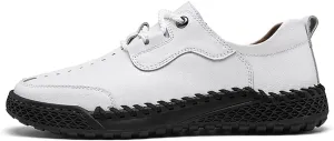 Men's Casual Oxford Sneakers - Comfortable Lace-Up Derby Shoe for Business Casual & Everyday Wear Classic Round -Lace-Up Loafers