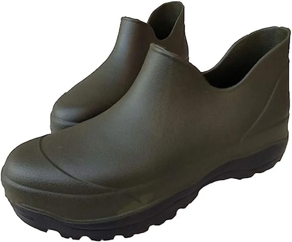 Mens Gardening Boots, Mules Garden Clog Waterproof Ankle Boots Kitchen Food Service Work Shoes Men Clogs Fishing Mud Rubber Yard Outdoor Short Rain Boots for Medical,Farming,Camping,Car Wash,Lawn Care