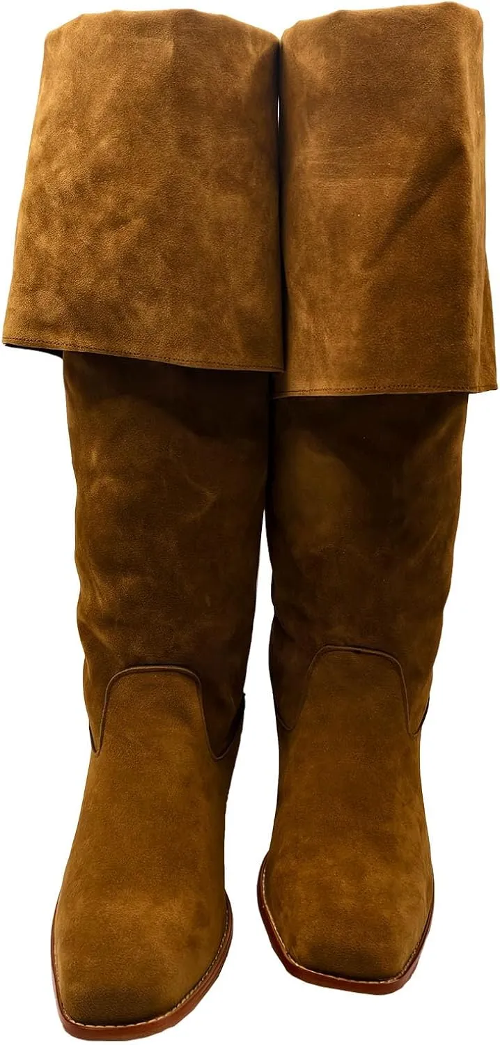 Mens Medieval Pirate Boots Renaissance Viking Captain Boots Halloween Pirate Cosplay Shoes