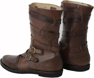 Men's Medieval Renaissance Pirate Boots Halloween Vintage Viking Gothic Cosplay Boots Shoes