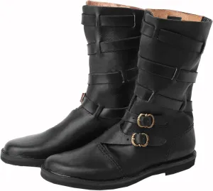 Men's Medieval Renaissance Pirate Boots Halloween Vintage Viking Gothic Cosplay Boots Shoes