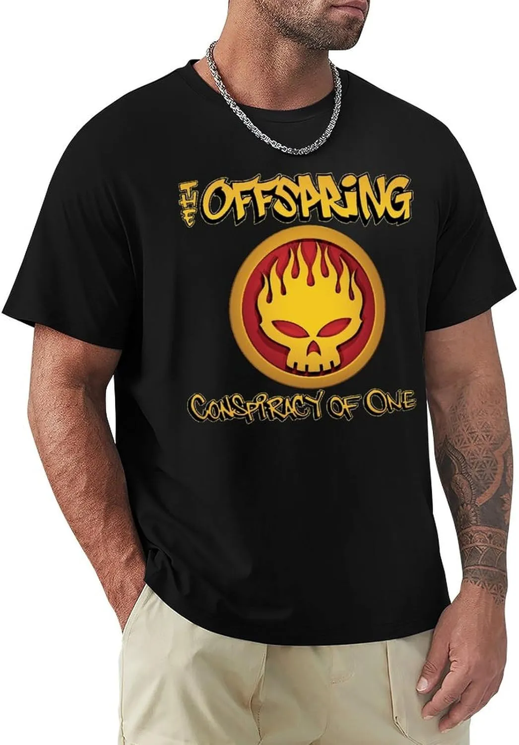 Men's Music Fans T-Shirts Novelty Short Sleeve Stretch-Cotton Shirt Adult
