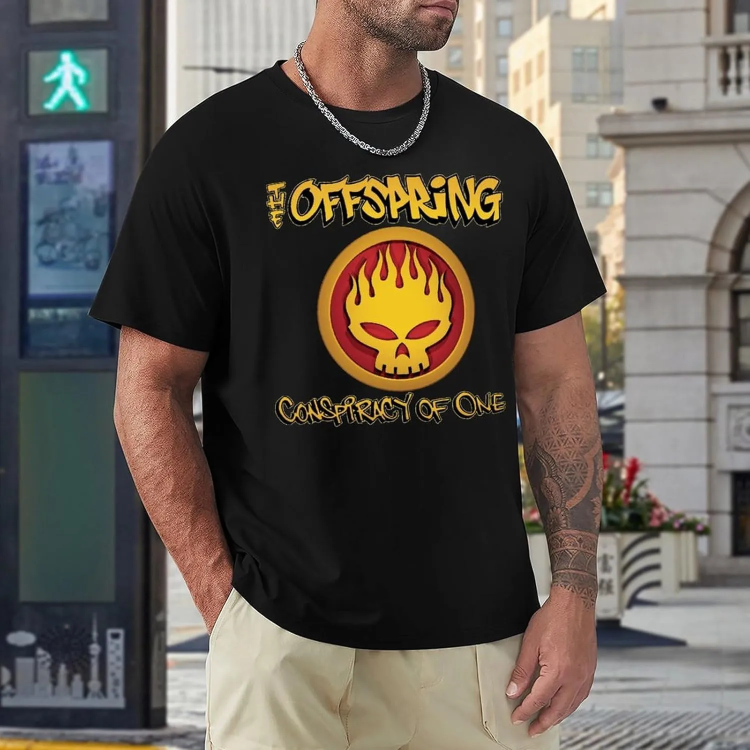 Men's Music Fans T-Shirts Novelty Short Sleeve Stretch-Cotton Shirt Adult