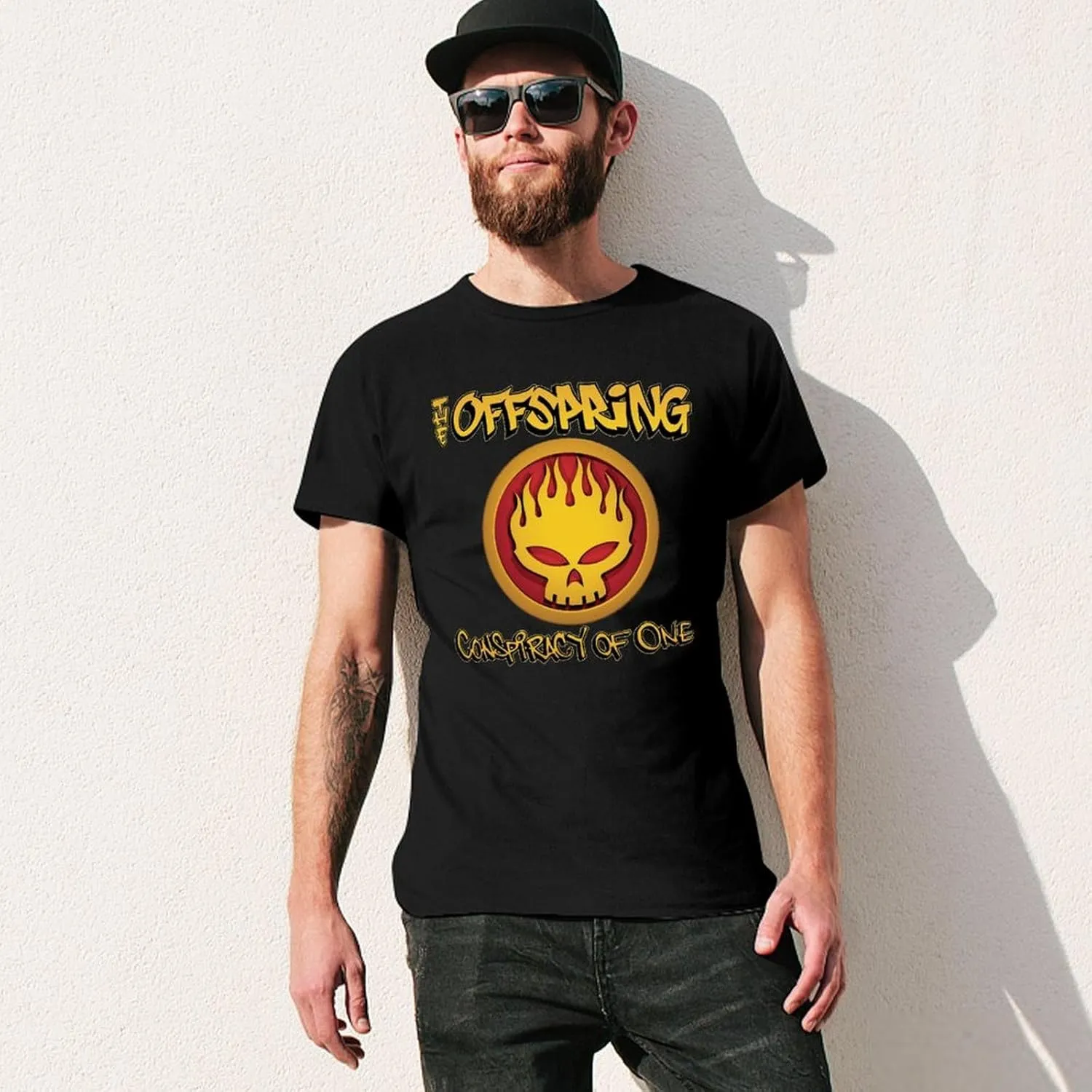 Men's Music Fans T-Shirts Novelty Short Sleeve Stretch-Cotton Shirt Adult