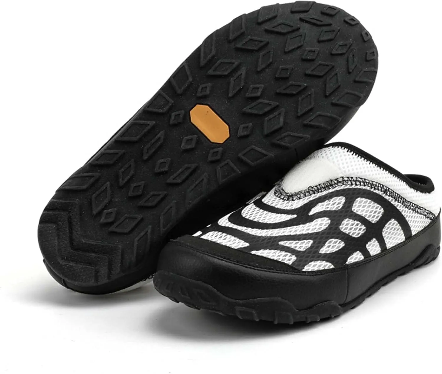 Men's Summer Sandals Handmade Baotou Half Slippers Garden Shoes Breathable Mesh Sandals Slippers Anti-slip Quick-dry Beach Shoes Outdoor Walking Casual Shoes