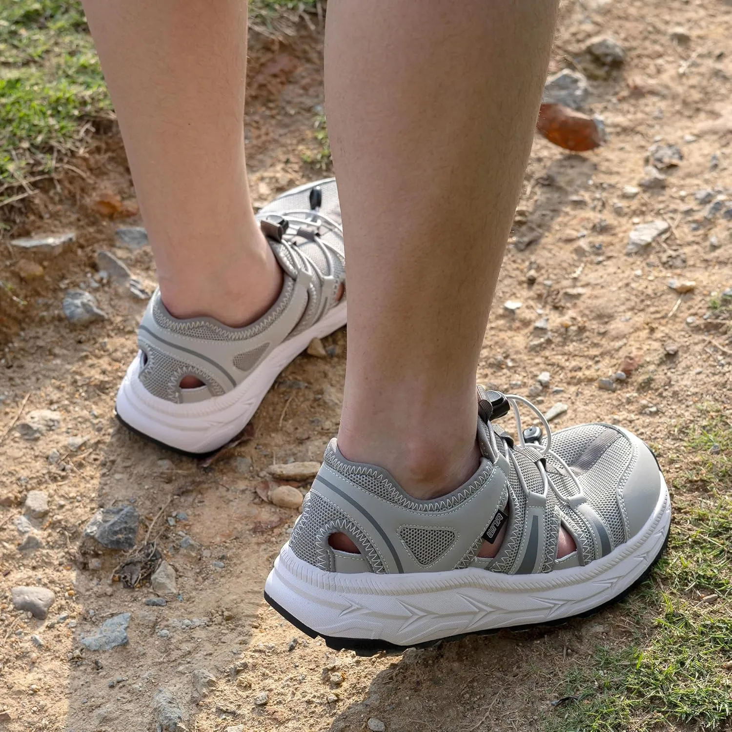 Mens Wide Hiking Sandal Summer Water Shoes Outdoor Athletic Recovery Sandals Closed Toe Walking Shoes US 8-13