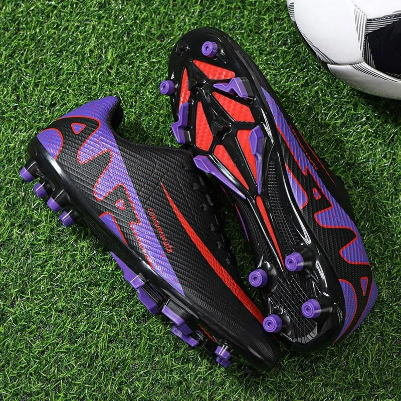 Men's Womens Soccer Shoes Cleats Professional High-Top Breathable Athletic Football Boots for Outdoor Indoor TF/AG 3US-11US