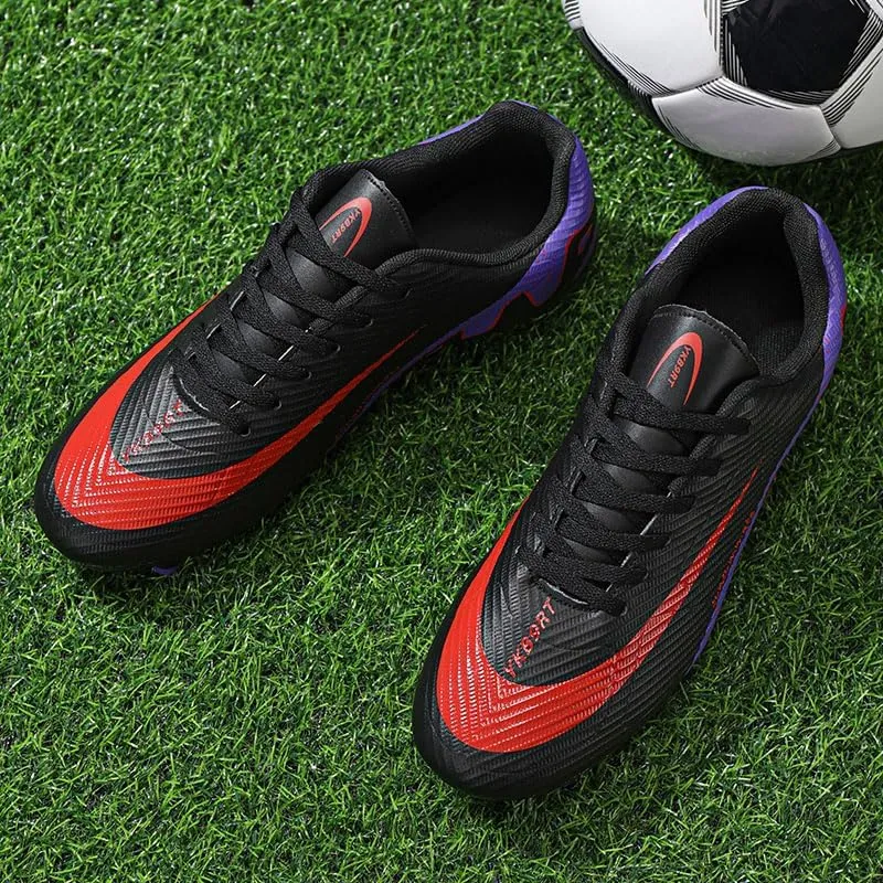 Men's Womens Soccer Shoes Cleats Professional High-Top Breathable Athletic Football Boots for Outdoor Indoor TF/AG 3US-11US