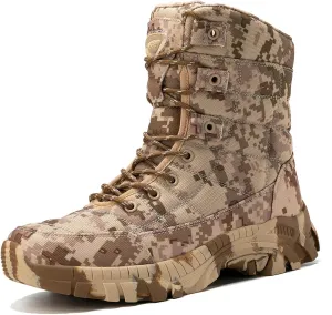 Military Boots for Men 8 Inches Lightweight Army Motorcycle Combat Boots