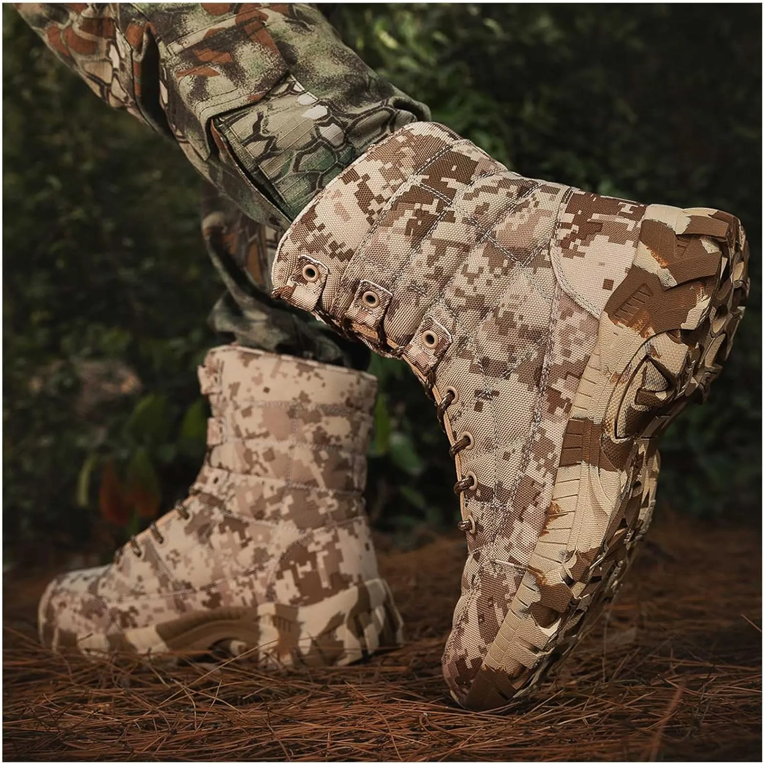 Military Boots for Men 8 Inches Lightweight Army Motorcycle Combat Boots