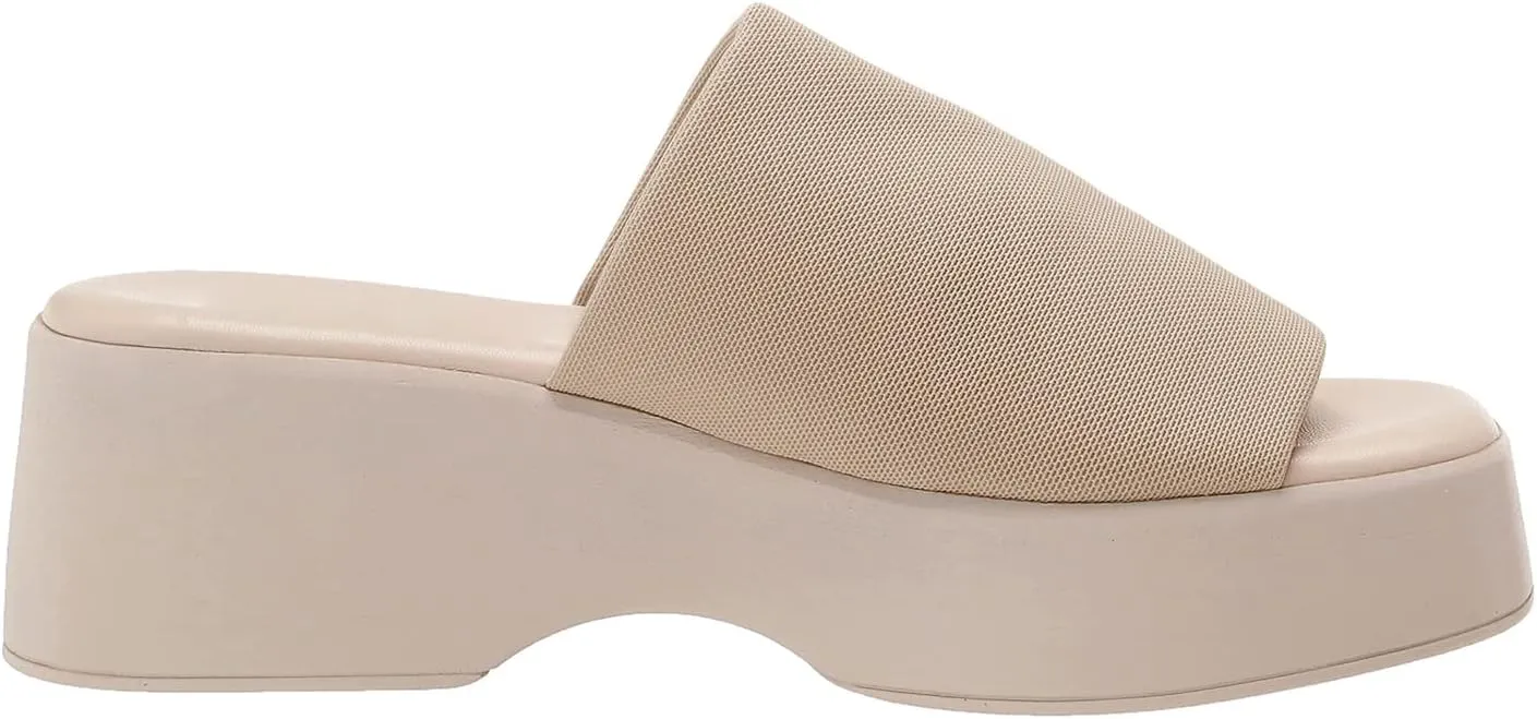 Minshluu Womens Wedge SIides Sandals Platform Open Toe Slip On Elastic Band Wedges Shoes