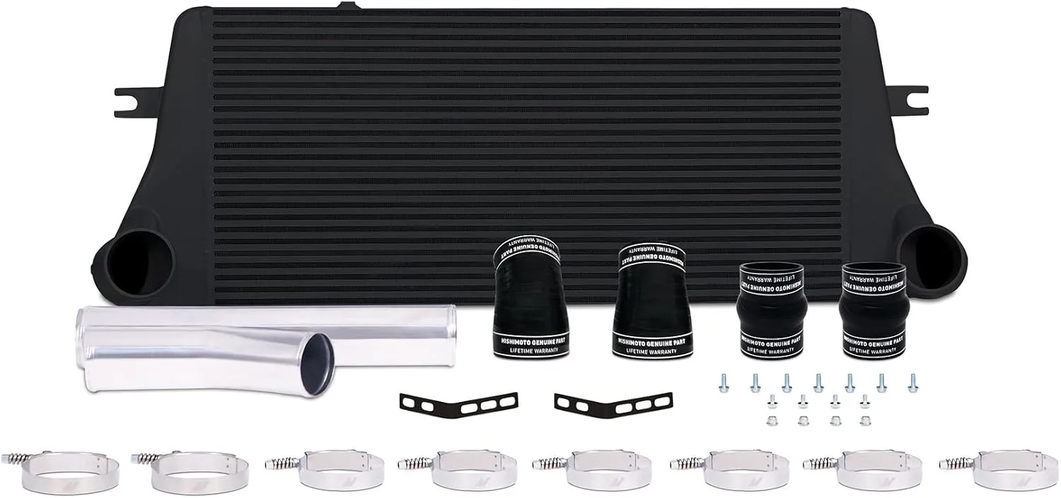 Mishimoto MMINT-RAM-94KBK Performance Intercooler Kit Compatible With Dodge Ram Cummins 5.9 1994-2002 Black