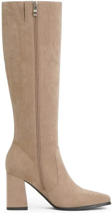 Modatope Knee High Boots Women Chunky Heel Square Toe Tall Boot for Women High Heel Side Zipper Long Boots