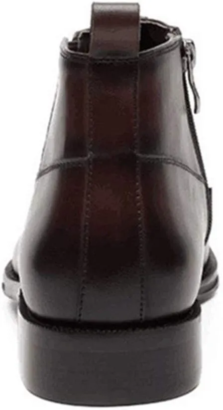 New Ankle Boots For Men Mens Zip Captpe Ankle Boots Office For Business Genuine Leather The First Layer Of Cowhide
