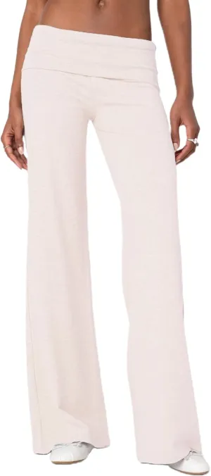 NUFIWI Women Skinny Flare Yoga Pants Low Waist Bootcut Bell Bottom Leggings Lounge Jogger Sweatpants Streetwear