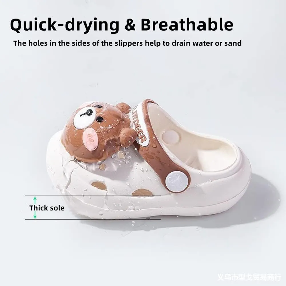 NW Kids Cute Clogs Garden Shoes Toddler Boys Girls Non-Slip Soft EVA Slides Slippers Indoor Outdoor Waterproof Children Water Shower Beach Pool Sandals