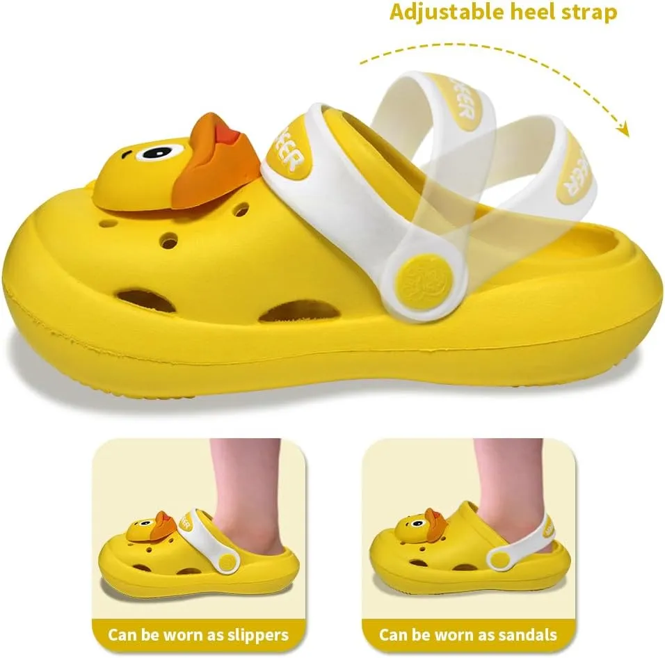 NW Kids Cute Clogs Garden Shoes Toddler Boys Girls Non-Slip Soft EVA Slides Slippers Indoor Outdoor Waterproof Children Water Shower Beach Pool Sandals
